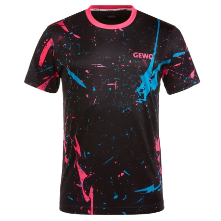 T- shirt Gewo Tamarro Czarno Czerwono Niebieski