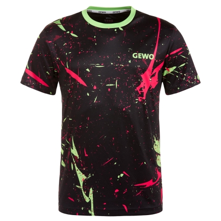 T- shirt Gewo Tamarro Czarno Czerwono Zielony